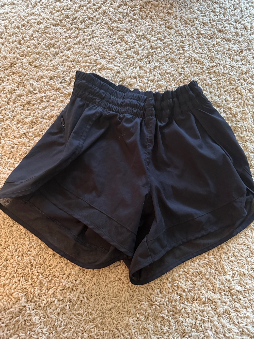 Athleta Black Elastic-Waist Athletic Shorts